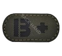 Blood Type Patch: A B AB O Positive Tactical Badge