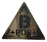 Blood Type Patch: A B AB O Positive Tactical Badge