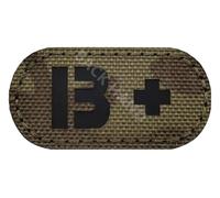 Blood Type Patch: A B AB O Positive Tactical Badge
