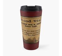 Blood Vial Travel Mug - Insulated 17oz, Ceramic Interior, Bloodborne Stainless Steel, Leak-Proof Lid