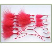 Blood Worm Trout Fishing Flies, 18 Pack mixed types & Sizes, For Fly Fishing