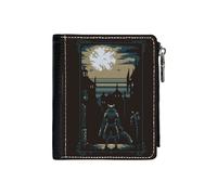 (Bloodborne PixelFrame_43) PU Wallet Compact Bifold with Zipper & Multiple Card Coins Slots Black Stylish Durable Graphic Design Print for Men Women Kids Christmas Gift