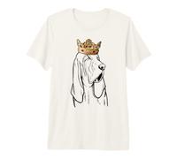 Bloodhound Dog Wearing Crown Premium T-Shirt