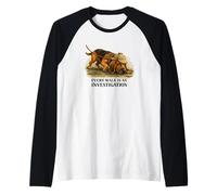 Bloodhound Every Walk is an Investigation Funny Dog Lover Raglan Baseball Tee