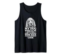 Bloodhound My Dog Winks Secret Code Tank Top