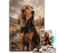 Bloodhound River Autumn Colourful Wooden Puzzle for Adults, 500 Pieces | Adult Puzzle: structured assembly from border to image details at your own pace.