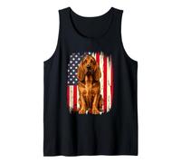 Bloodhound US Flag - Patriotic Bloodhound Lover Dog Dad Tank Top