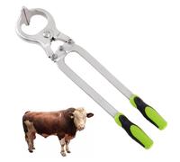 Bloodless Bull Sheep Castrator Pliers, Stainless Steel Livestock Castration Plier with Maximum Opening 44mm, Animal Wether Tool for Farm Cattle Sheep Horses Goats, Veterinarians Use(Cattle)