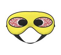 Bloodshot Eyeball Eye Mask Sleep Mask Light BlockBlindfold Night Eyes Cover Soft Pressure-Free Eyeshade with Elastic Strap for Home Travel Office Nap Yoga