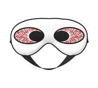 Bloodshot Eyeball Eye Mask Sleep Mask Light BlockBlindfold Night Eyes Cover Soft Pressure-Free Eyeshade with Elastic Strap for Home Travel Office Nap Yoga