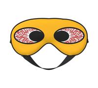 Bloodshot Eyeball Eye Mask Sleep Mask Light BlockBlindfold Night Eyes Cover Soft Pressure-Free Eyeshade with Elastic Strap for Home Travel Office Nap Yoga