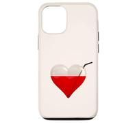 Bloodsucker - A Glass Heart Filled With Blood And Straw Case for iPhone 12/12 Pro