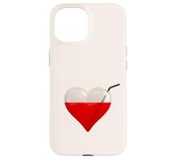 Bloodsucker - A Glass Heart Filled With Blood And Straw Case for iPhone 15