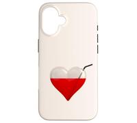 Bloodsucker - A Glass Heart Filled With Blood And Straw Case for iPhone 16