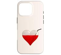 Bloodsucker - A Glass Heart Filled With Blood And Straw Case for iPhone 16 Pro
