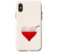 Bloodsucker - A Glass Heart Filled With Blood And Straw Case for iPhone X/XS