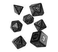 Bloodsucker Black & silver Dice Set (7), QWOBSU37