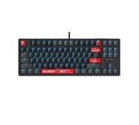 Bloody AT87 Alpha Optical Switch Performance Keyboard - Black, High-Precision, Customizable Actuation Points, RGB Backlit, 87-Key Compact Design, Ergonomic Gaming Keyboard