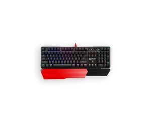 Bloody B975 Gaming Keyboard: Linear Optical Switch - Light and Instant Feedback | Fastest Keyboard Switches in Gaming | Water Resistant | RGB lighting | Detachable Wrist-Rest | Black