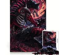 Bloody Bloodmoon Wolf Jigsaw Puzzle 1000 Piece Enhance Recall Stress Free Fun Precision Cut Warm Xmas Gift (38X52CM)