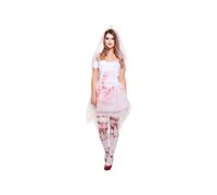 Bloody Bride White Dress Zombie Ghost Halloween Costume UK 8-12