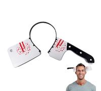 Bloody Cleaver Headband Halloween Head Hair Hat Headboppers Night Party Cleaver Headband Suitable For Adult Kids Men Womens Fancy Dress Devil Angel Costume Accessory 22cm X 30cm (Pack Of 1)