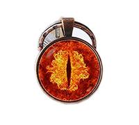 Bloody devil Art Picture Key Chains，Eye of Sauron keychain Key ring Dragon guardian Evil eye jewelry Fantasy gift Sauron eye pendant Dragon Eye Accessories Key holder Fiery eye,Gift of love