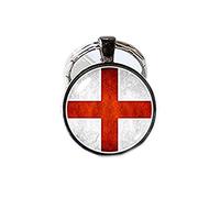 Bloody devil Art Picture Key Chains，St George Cross keychain English flag key ring English jewelry Flag of England key chain Flag pendant Patriotic gift England keyring Flags,Gift of love