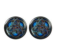 Bloody devil Blue Clover Cufflinks, Celtic Cufflinks, Celtic Knot Cufflinks, Celtic Cufflinks, Trinity Knot Art Cufflinks
