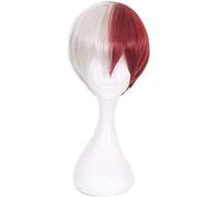 Bloody devil Halloween Costume Party Anime Cosplay Wig with Free Wig Cap for My Hero Academia (Shoto Todoroki)