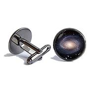 Bloody devil Moon & Space Cufflinks,Nebula Cufflinks Spiral Galaxy Cufflinks Cosmos Jewelry Solar System Cuff Links Astronomy Cufflinks Gift for Husband Universe Jewelry Galaxy