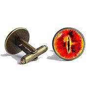 Bloody Devil Orange Monster Eye Cufflinks, Gift for Men