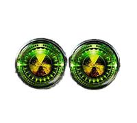 Bloody devil Radiation Hazard Symbol Cufflinks, Radioactive Symbols, Chemical Cufflinks, Physical Cufflinks, sci-fi Scientific Cufflinks, Radioactive dust Cufflinks