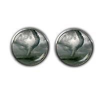 Bloody devil Tornado Cufflinks, Tornado Chasers Meteorological Meteorologist Cufflinks, Tornado Cufflinks Waterspout