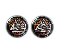 Bloody devil Valknut Cufflinks, Odins Cufflinks, Viking Valknut Cufflinks, Norse Viking Runes, Magic Symbols, Rune Nordique, Odin, Men's Cufflinks