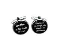 Bloody devil Wedding Cufflinks,Brother Cuff Links, Brother of The Bride Cufflinks, Personalized, Thanks You for Always Being There for me, Tie Clips,Gift of Love