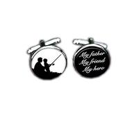Bloody devil Wedding Cufflinks,Fishing Cufflinks, Fisher Fish Cuff Links, Personalised Fish Team Club Team, Father of The Groom, Custom My Hero Friend Father Cufflinks,Gift of Love
