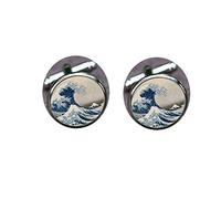 Bloody devil Wedding Cufflinks，The Great Wave Surfing Cufflinks, surf Riding Cufflinks, surf Cufflinks, Photo Cuff Links, Sporting Cufflinks,Custom, Gift of Love