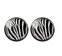 Bloody devil Zebra Print Cufflinks, Animal Print Cufflinks, Natural Cufflinks, Black and White Cufflinks, Glass Dome Photo Cufflinks