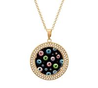Bloody Eyeballs Diamond Necklace Pendant Necklaces Jewelry