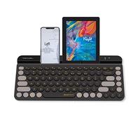 Bloody FBK30 QuietKey 2.4G Wireless Keyboard and Bluetooth Dual Mode, Up to 4 Devices, Portable with Built-in Support for Mac iOS, Windows Android (Blackcurrant)
