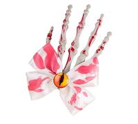 Bloody Hair Clip Bowknot Halloween Skull Claw Flat Clip Halloween Hairpin Bowknot Elegant Hair Clip for Bunches