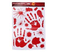 Bloody Hand Print Window Clings Stickers Party Decorations Prop Sheet