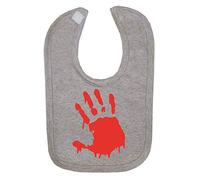 Bloody Handprint Halloween Cotton Baby bib - Grey