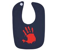 Bloody Handprint Halloween Cotton Baby bib - Navy