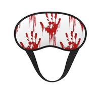 Bloody Handprints Print Adults Washable Eye Mask for Sleeping Blocking Nap for Travel Camping Night Rest