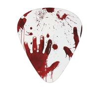 Bloody Handprints Printed Guitar Picks 12-Piece Set - Comfortable, Versatile Plectrum for All Guitar Styles & Players