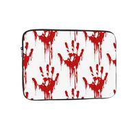 Bloody Handprints Printed Laptop Sleeve for Men Women 12 inch Shockproof Laptop Case Bag for Travel Office School