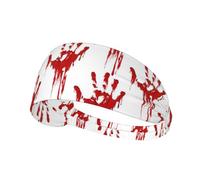 Bloody Handprints Printing One-Pack Comfortable Elastic Exercise Headband Athletic Band 4.3 * 13.4in Soft And Breathable â€‹