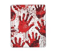 Bloody Handprints Small Mouse Pad 10 X 12 Inch, Ultra-Smooth Gaming Mousepad Portable Non-Slip Rubber Base Waterproof Mouse Mat for Desk, Laptop, Pc & Office